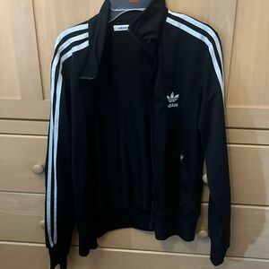 Adidas Black Jacket with White Accents